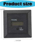 Panel Mount Industrial Hour Meter With Front Digital Hours Display ABS Housing For Runtime Tracking And Maintenance Logs