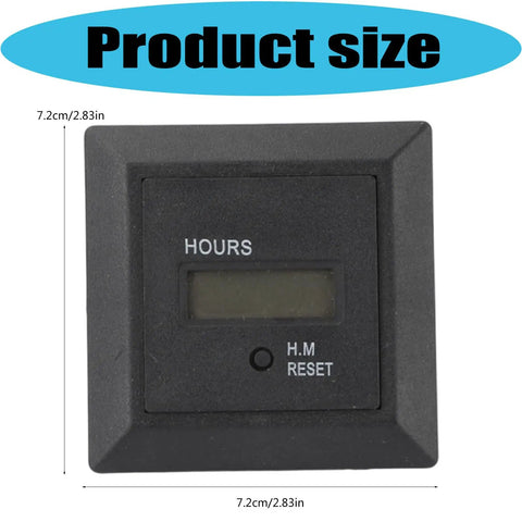 Panel Mount Industrial Hour Meter With Front Digital Hours Display ABS Housing For Runtime Tracking And Maintenance Logs