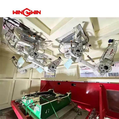 OHDOHD 5200515 high-pressure waterjet intensifier pump system with ceiling-mounted heads; green pump module; WINWIN.