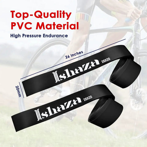 Pack Of 2 Red Rim Strips For 26 Inch Wheels 20 Mm Wide High Pressure Puncture Resistant Elastic PVC Rim Tape Tough As Nails
