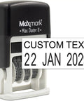 Top Shelf Military Date Format Self Inting Custom Stamp With Crisp Black Impressions And Hella Tough Design For Quick Day To Day Logging Through Year Twenty Thirty Three showing date 22 JAN 2029, 9x20mm size.