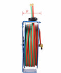 Retractable Welding Hose Reel With One Quarter Inch By One Hundred Feet Twin Oxygen Acetylene Hoses, 200 PSI
