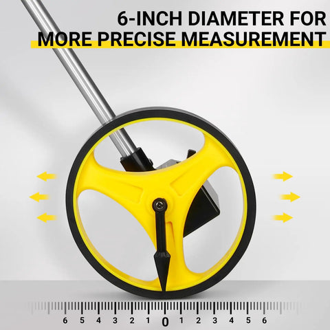 Smooth Operator 6 Inch Measuring Wheel Tracks Distance In Feet Up To 9999 With One Key Reset No Sweat Rolls Like Butter Folds Compact For Easy Transport Included Carry Case Built Tough For Legit Work On Any Site