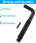 Rock Solid Trailer Gate Pin Latch Repair Kit With 0.56 Inch Barrel Bolt Lock, black anti-corrosion latch with pin.