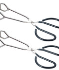 Heavy Duty Stainless Steel Kitchen Scissor Tongs Set Of 2 Built Tough For Grilling, Frying, And Serving Foods With Non Slip Handles, Heat Resistant, Dishwasher Safe, And Comfortable Grips For Easy One Hand Use, two 10-inch tongs
