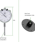 1 Inch Dial Indicator Disc And Rotor Gage With 0.001 Inch Readout And 360 Degree Flexible Stem components overview