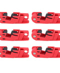 Six Piece Circuit Breaker Lockout Device Set With 12mm Grip And Serrated Jaws Lockout Tool for safe electrical shutdown