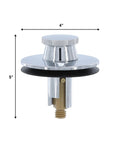 Lift And Turn Tub And Bath Drain Stopper In Chrome Finish Easy Replacement Converts Trip Lever Drains No Fuss Install