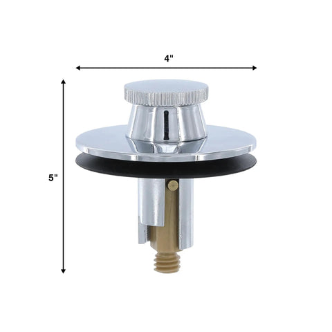 Lift And Turn Tub And Bath Drain Stopper In Chrome Finish Easy Replacement Converts Trip Lever Drains No Fuss Install