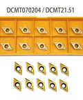 Right Hand 95 Degree Internal Turning Boring Bar Set With Three Holders And 10 DCMT21.51 Inserts Shown In Package