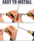 4 Pack High Pressure Washer Nozzle Kit For Washing Machines And AC Cleaning, Heavy Duty Hose Nozzle Set With Quick Connect, Mini Split Cleaner Sprayers For Deep Clean, Pro Grade Performance And No Fuss Install; easy-install steps