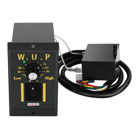 Beefy 250W 110V 60Hz Single Phase Gear Motor With Variable Speed Control dial and wires for high torque reducer