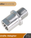 Heavy Duty Rock Solid Wood Lathe Chuck Spindle Adapter Converts 3/4 Inch X 10 TPI To 1 Inch X 8 TPI Headstock Mount, silver steel design.