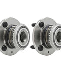 Rear Wheel Bearing And Hub Assembly For Lancer 2002 2003 2004 2005 2006 Two Piece Kit, silver metal parts, side view.