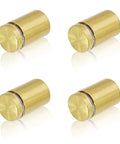 Premium Gold Standoff Screws For Acrylic Signs Rock Solid Display Hardware Heavy Duty Wall Mount Brackets four gold supports