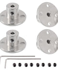 3mm Rigid Flange Coupling Connector Set For DIY RC Models, Rock Solid Steel Shaft Coupler With Electroplated Finish, 4pcs pack