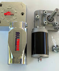 Universal Replacement Dump Truck Tarp Motor Beast 600 Watt 50 To 1 Gear One Point Five HP Chrome Cover Kit Components Displayed