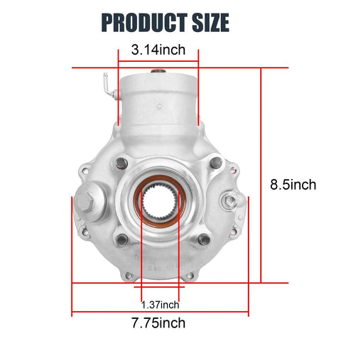 Trail Tested Straight Bolt Swap Replacement For Honda Fourtrax Rancher 420 Atv 2007 Through 2013 Rear Final Gear Differential Assembly Covers Oem 41300Hp5600 Codes dimensions image with size measurements 3.14" x 7.75" x 8.5"