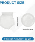 Uxcell Nylon Mesh Liquid Filter Sock Bag In White, 80 Micron Precision For Aquarium & Industrial Coolant Filtration, durable design size 104mm by 150mm.