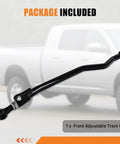 Dodge Ram Adjustable Front Track Bar for 2003-2013 0-3 Inch Lift 2WD 4WD Heavy Duty Panhard Bar Suspension Upgrade Restores Front Axle Alignment and Fixes Death Wobble, black steel front adjustable track bar