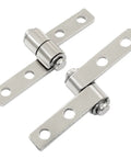 Premium Large 360 Degree Rotation Torque Hinge Set Smooth Zero Friction Swing Heavy Duty Left Right Pair, steel, 48x18mm.