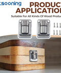 8 Piece Silver Box Latch Hasp Set For Wooden Boxes Antique Toggle Buckles Decorative Lock Clasps With Screws