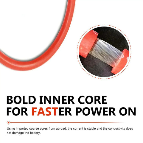 High Capacity EC5 Jump Starter Replacement Cables For 12V Rigs, featuring bold inner core for faster power delivery.