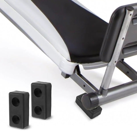 Two Pack Rubber Shock Absorbing Pads For Fitness Equipment Anti Slip Feet Bumpers For Gym And Weight Stacks Black 100x50x30mm