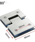 Kickass Durability Straight Up Smooth Operation Brushed Stainless Steel Pivot Hinge For Self Closing Shower Glass Doors and Cabinet Hardware, 180 degree angle.