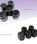 10 Pack A/C Valve Core Port Caps for Most Cars, Heavy-Duty ABS Plastic, Leak-Proof and Dust-Proof Protection, Black