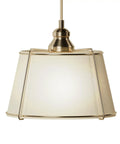 Cozy Linen Shade Pendant Light With Cream White Shade In Gold Cage, Adjustable Cord And Canopy, ETL Listed For Entryway, Living Room, Dining Room, Kitchen, Bedroom, And Office