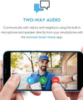 Using Doorbell Pro No Fuss 4MP Outdoor Video Door Camera For Smart Home Dual Band WiFi AD410 two-way audio on smartphone app