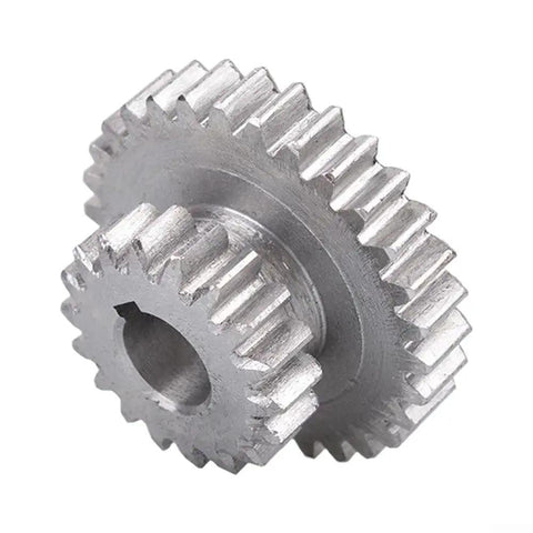 Smooth As Butter Heavy Duty High Low Gear Kit For Mini Lathes 7X12 And 7X14 Machines, hardened steel gear detail.