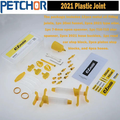 Hydraulic Disc Brake Bleed Kit For Mountain Bikes With 13 Quick Connect Joints And Funnels All In One Brake Fluid Change Tool