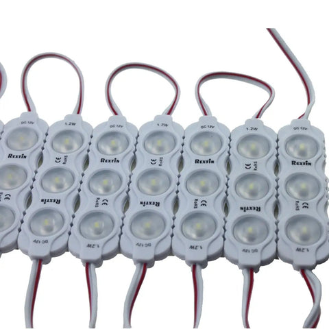 Ultra Bright 3 LED 2835 Module Pack 200 Pcs Waterproof White Light for Letter Sign Advertising Signs, 12V