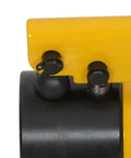 Close-up of rotatable ON/OFF switch on Beefy 10 Ton Hydraulic Knockout Punch Driver Kit For Electrical Conduits Half Inch To Two Inch Holes With 6 Dies