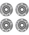 Front And Rear Wheel Bearing Hub Assembly For Audi AWD precision crafted steel housing, showing four units in detail.