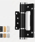 Soft Closing Door Hinge With Automatic 90 Degree Positioning Hydraulic Closer 5 Inch Adjustable Hardware 2 Pack Gray Groove Type