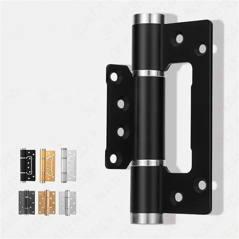 Soft Closing Door Hinge With Automatic 90 Degree Positioning Hydraulic Closer 5 Inch Adjustable Hardware 2 Pack Gray Groove Type