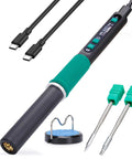 928D IV Pro Grade All In One Soldering Iron Kit With Type C Port Fast Heating C235 Cartridge 194 To 842 F LCD Display