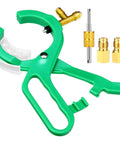 All In One Side Mount Can Tap Valve Gear For R134A And R12 With Tank Adapters And Valve Core Remover Kit Green