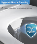 Dual Nozzle Non Electric Bidet With Self Cleaning Feature, Easy Install Toilet Seat Attachment, close-up of cleaning nozzle