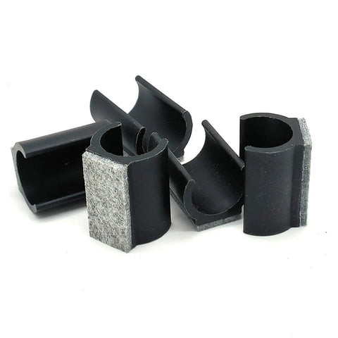 10 Pack Multipurpose Felt Chair Glides For Cantilever Chairs Floor Protectors And No Scratch Furniture Pads in black and grey