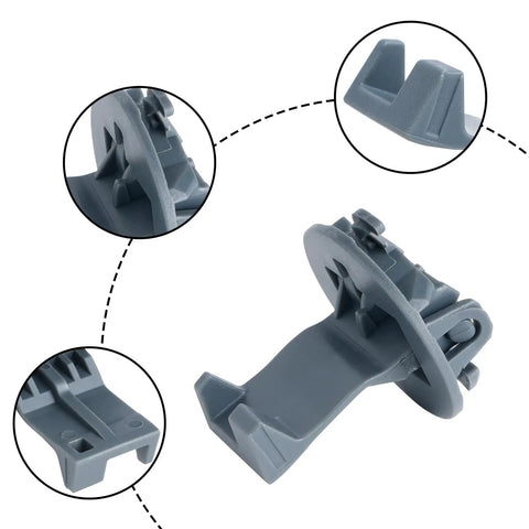 Washer Lid Lock Latch And Door Strike Replacement Kit For Front Load Washers Durable Plastic Easy Install Compatible With Whirlpool And Other Popular Models gray plastic latch close-up
