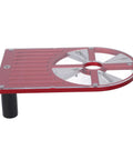 Adjustable Aluminum Alloy Trimming Machine Workbench Base Plate for Routers 65mm to 132mm in red with visible details