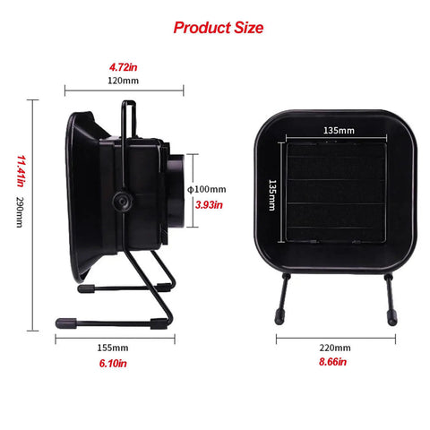 Dimensions of Portable Welding Fume Extractor With 50W Motor And 4600 RPM Low Noise Exhaust Adjustable Angle Smoke Pipe