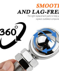 3/4 Inch Heim Joint Steering Shaft Kit With Right Hand Male Thread And 2 Nuts Beefed Up Heavy Duty Steel Rod End For Steering Systems Precision 0.75 Inch Bore Durable Off Road Car Accessory For Trucks And SUVs, chrome 360° joint