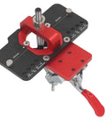 Heavy Duty Door Hinge Jig Kit With Aluminum Alloy Base And Steel Guide Bushing For Router Mortising 35Mm Drill Bit Depth Adjust Screws Perfect Cabinet Maker Tool, top view