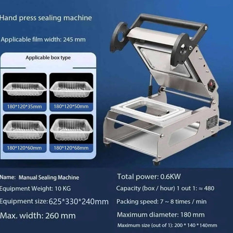 Gfazxds Compact Electric Heat Sealing Machine For Shrink Wrapping Bags 18 By 12 Cm showing detailed specifications and sealing features.
