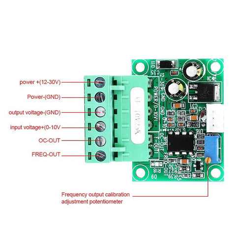 Voltage To Frequency Converter Module For PLC Pros High Precision 0 10V To 0 25KHz Output With Top Notch Linearity detail view
